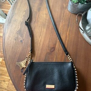 Jessica Simpson Black Crossbody Bag with Gold and Accents